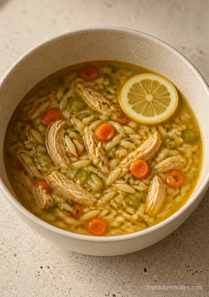 Lemon Chicken Orzo Vegetable Soup