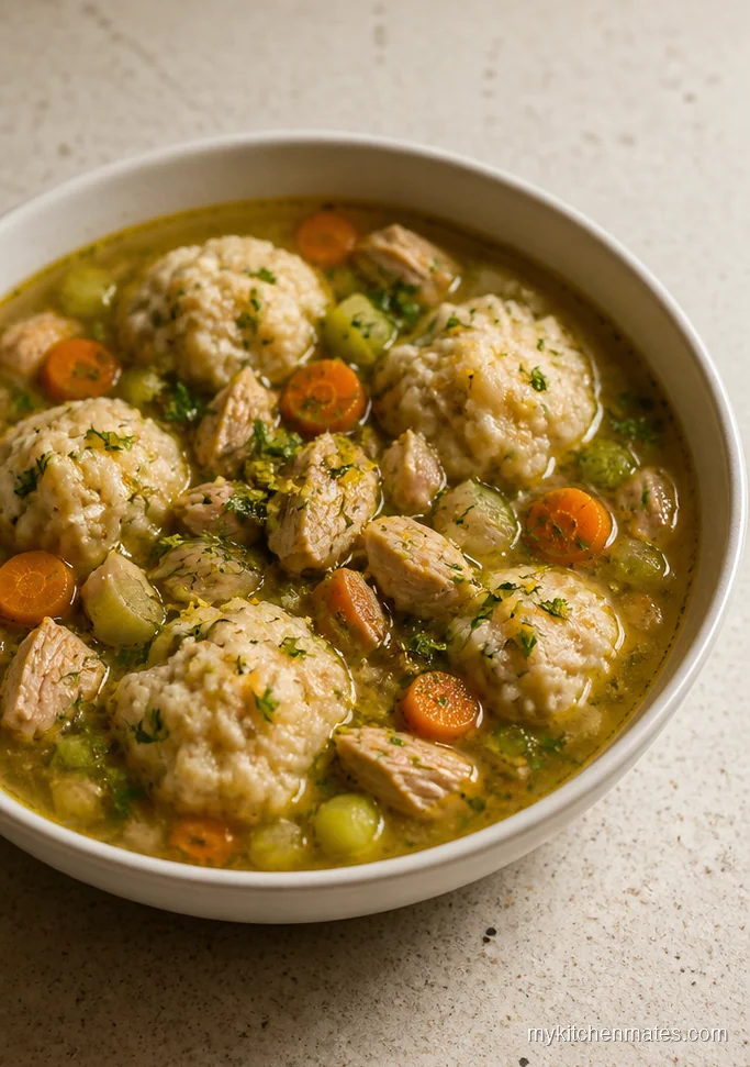 Lemon Herb Chicken and Dumpling Soup