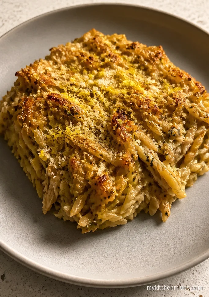 Lemon Herb Chicken and Orzo Bake