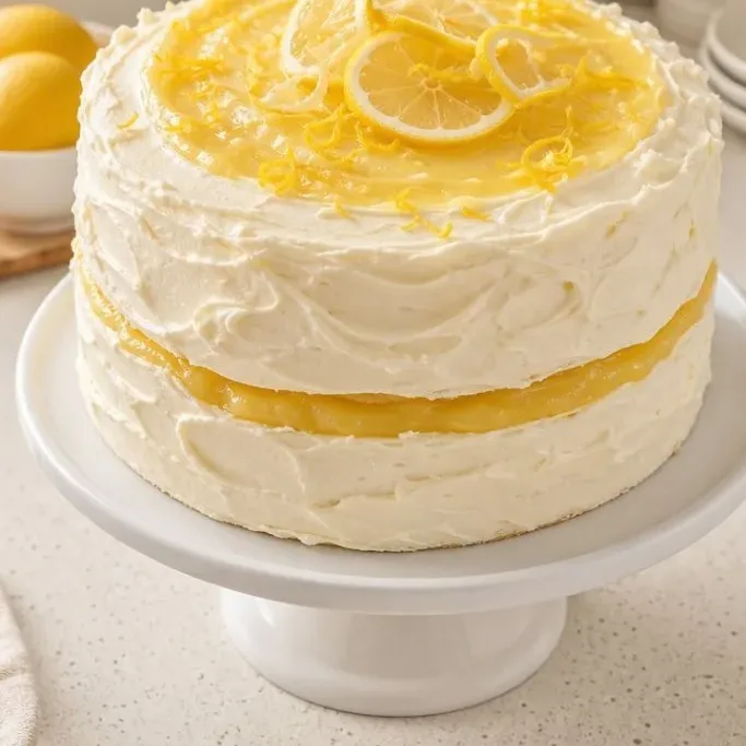 Fresh Lemon Layer Cake with Tangy Cream Cheese Frosting Lemon Layer Cake
