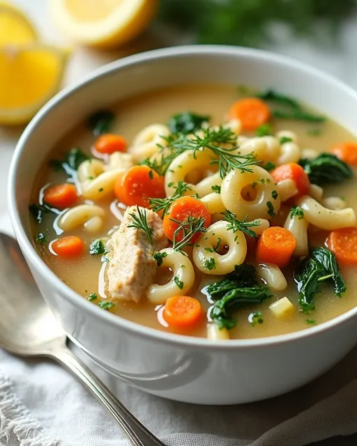 Lemon Orzo Chicken Soup