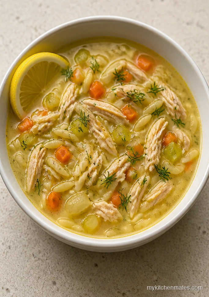 Lemon Orzo Turkey Soup