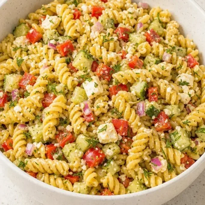 Bright Lemon Pasta Salad with Fresh Dill and Cucumber Lemon Pasta Salad