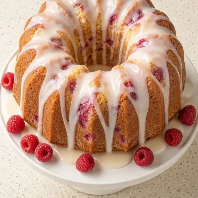 Lemon Raspberry Bundt Cake