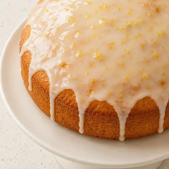 Fluffy Lemon Sponge Cake with Tangy Lemon Glaze Lemon Sponge Cake