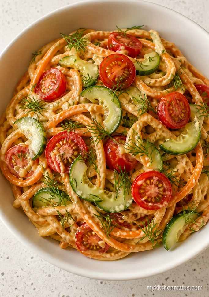 Lemon Tahini Cucumber Noodles