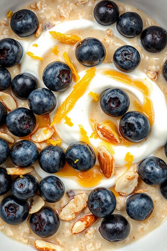 lemon blueberry oat breakfast