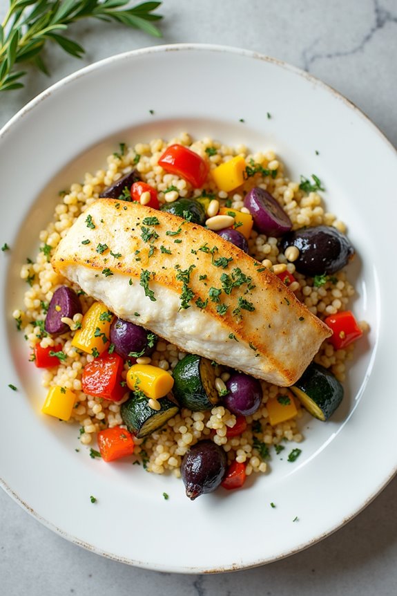 lemon herb couscous dish
