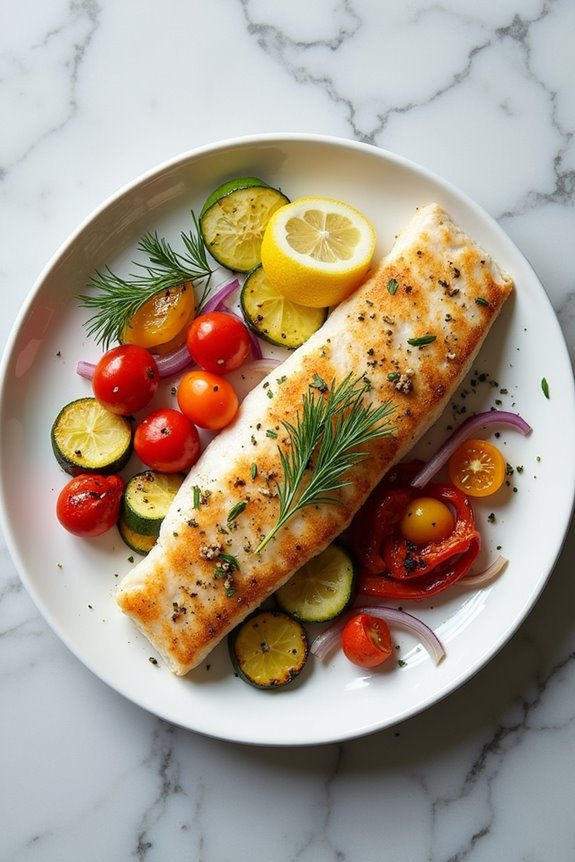 lemon herb fish with vegetables