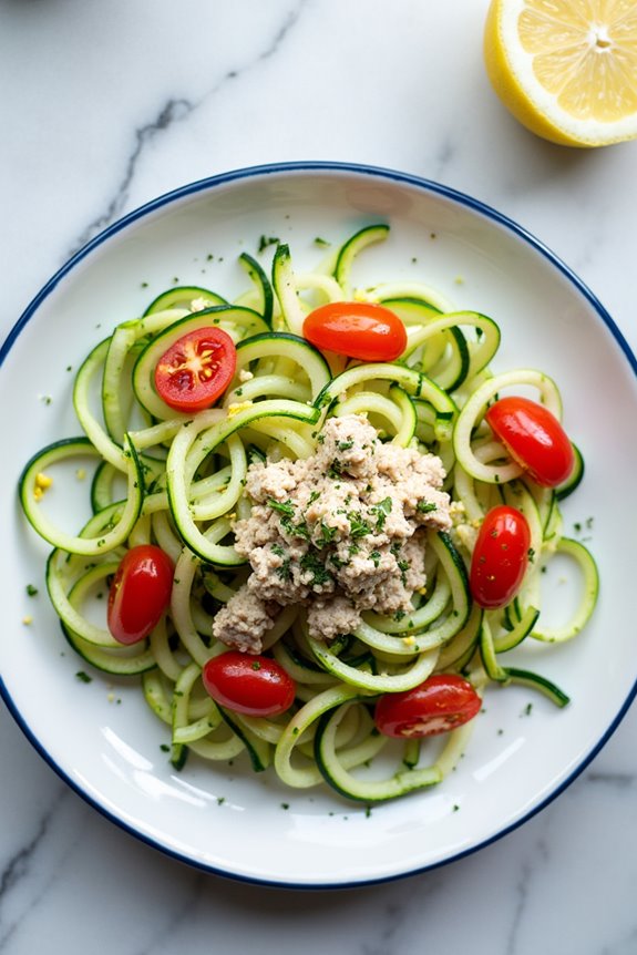 lemon herb tuna zucchini