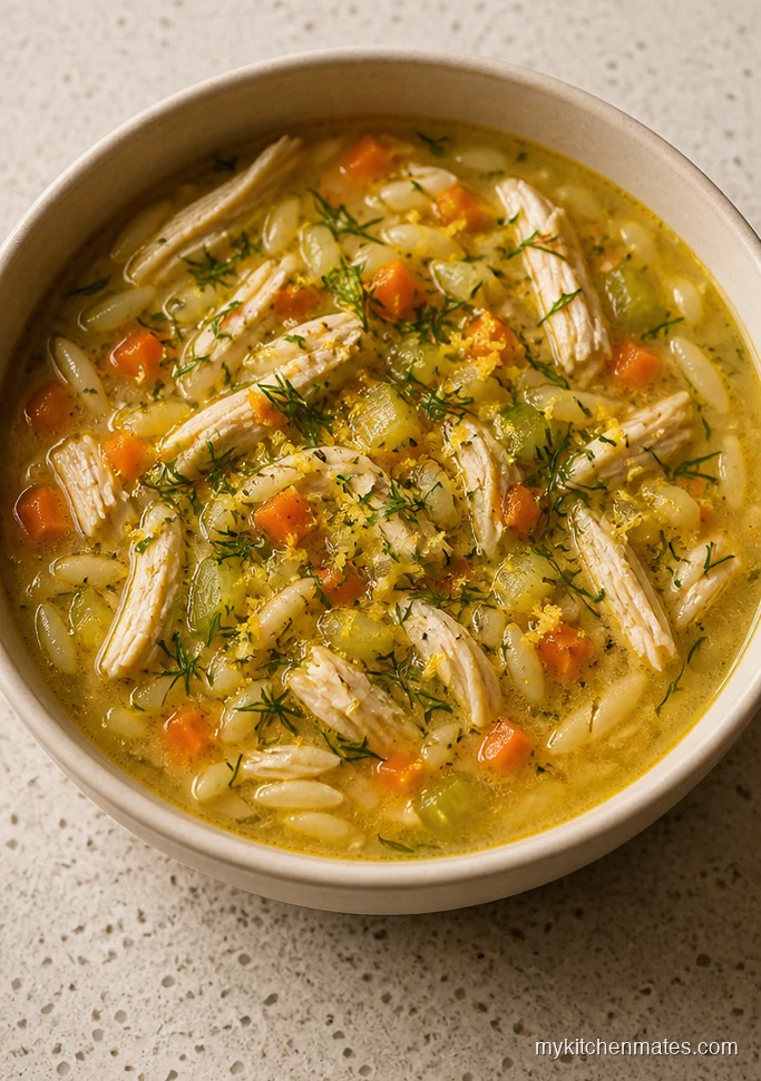 Lemony Chicken and Orzo Soup