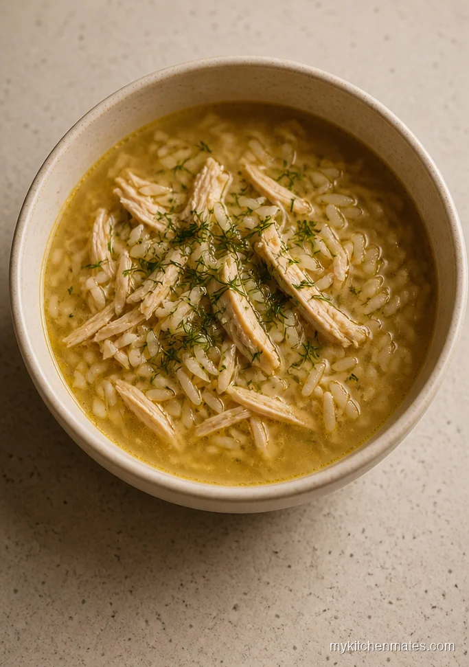Lemony Chicken Rice Soup