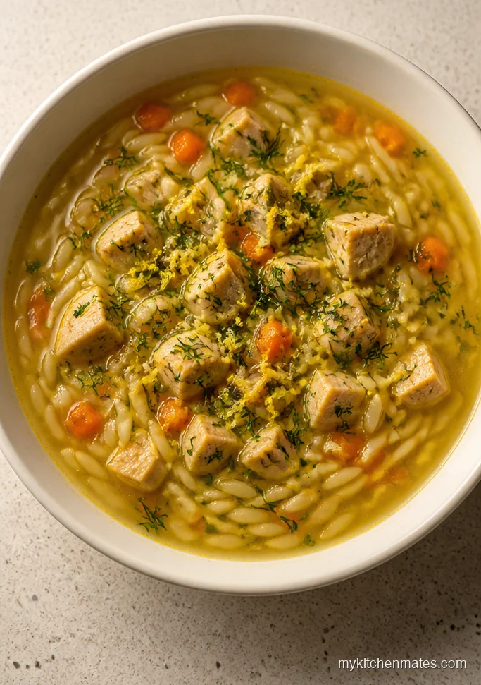 Lemony Orzo Chicken Soup