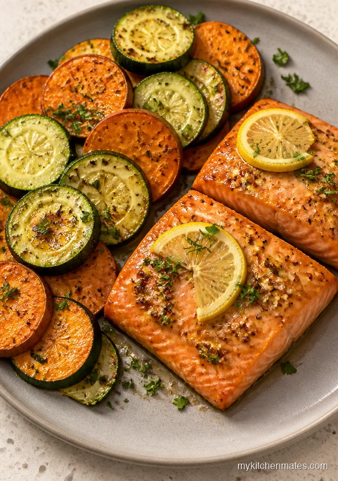 Lemony Salmon Sweet Potato Foil Packets