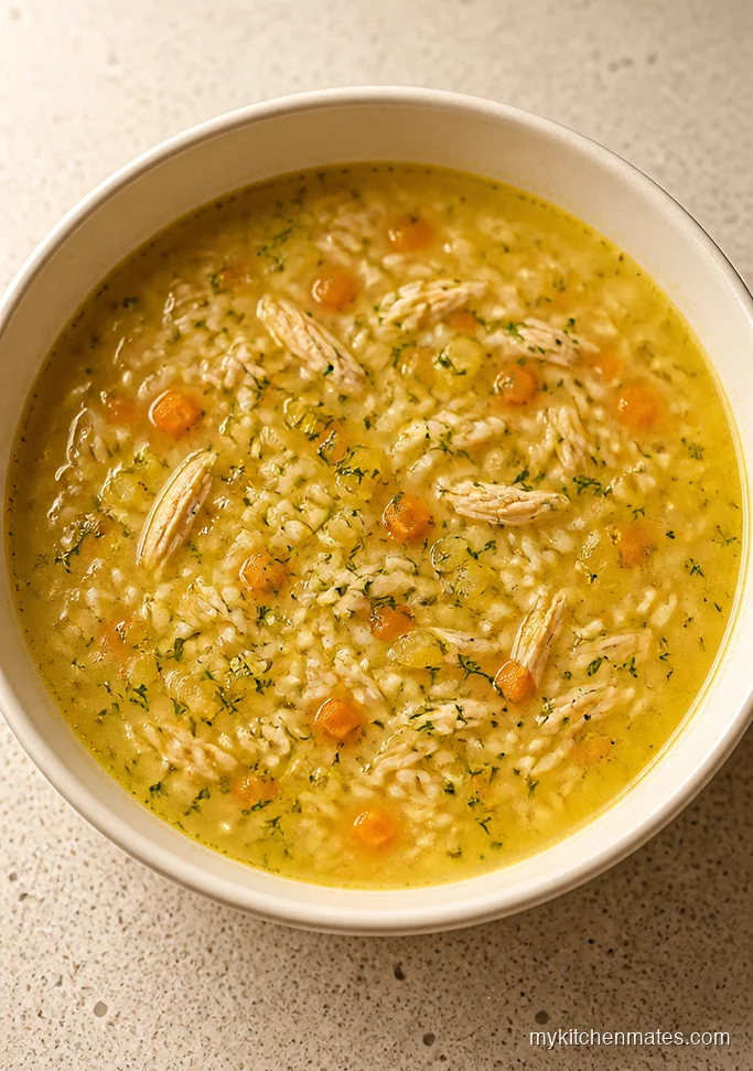 Lemony Turkey Rice Soup