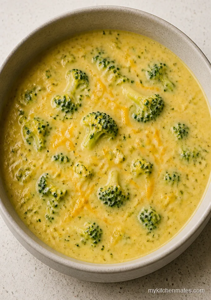 Lighter Broccoli Cheddar Soup