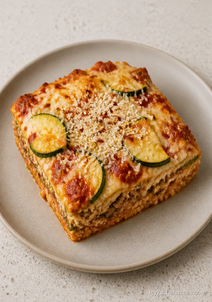 Lighter Ground Beef and Zucchini Casserole