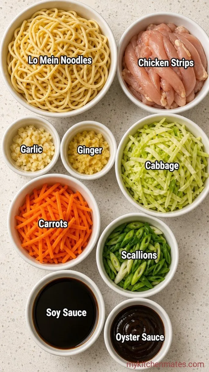 Quick 20-Minute Lo Mein Noodles Ingredients