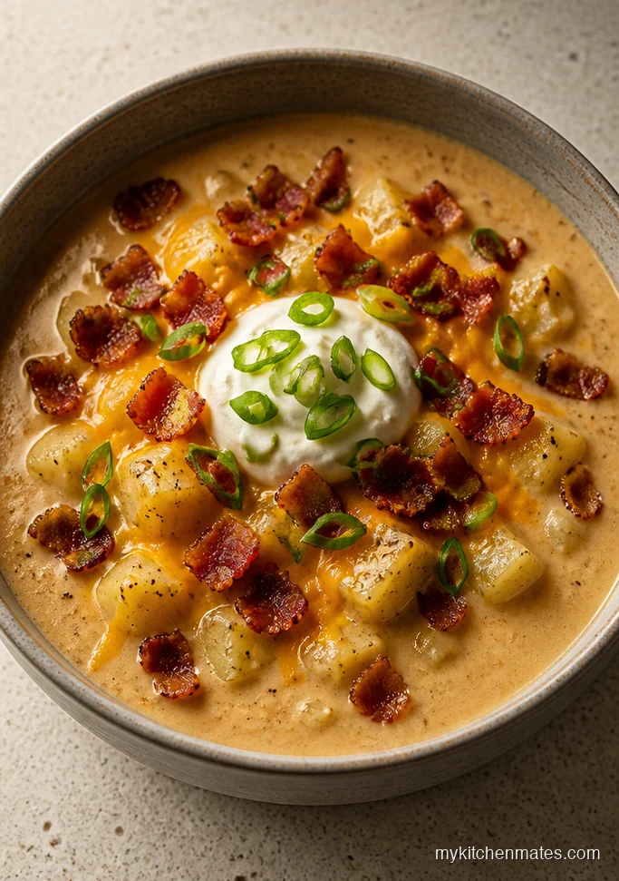 11 Crockpot Potato Soup Recipes for the Creamiest Weeknight Bowls Loaded Baked Potato Soup with Turkey Bacon