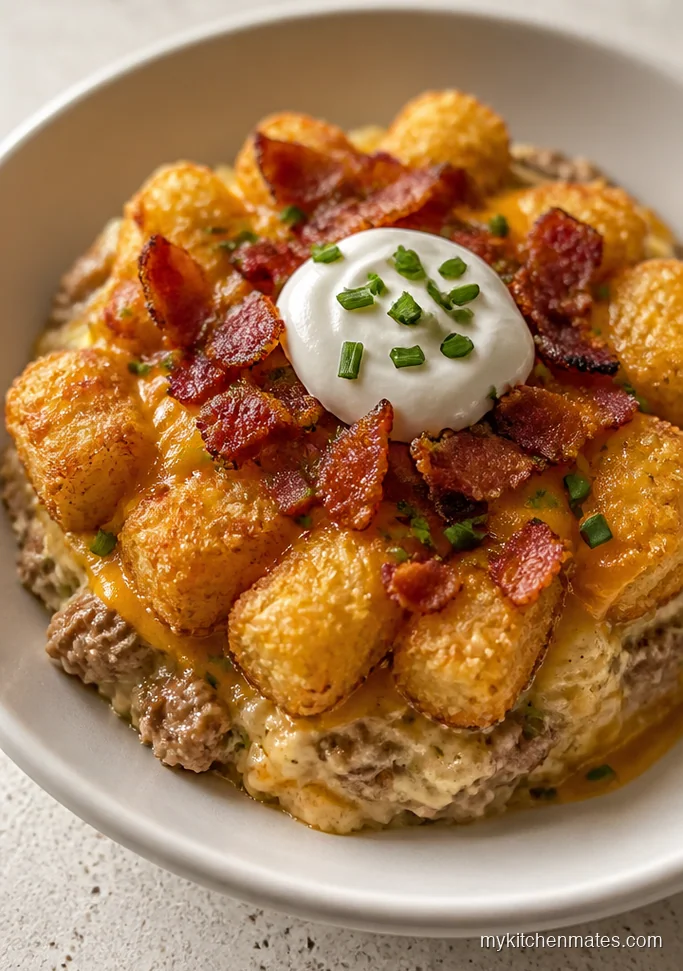 Loaded Baked Potato Tater Tot Casserole