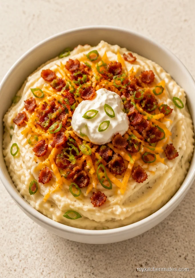 Loaded Beef Bacon Crockpot Mashed Potatoes