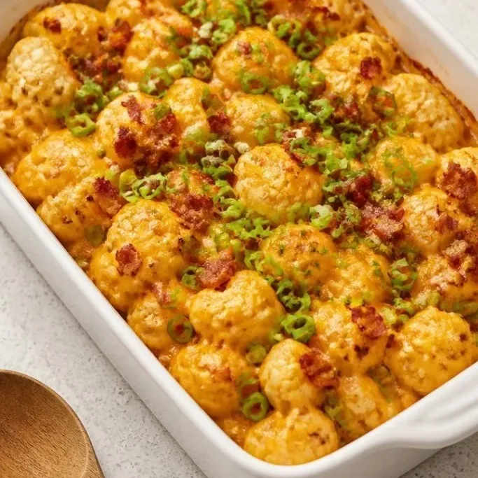 Cheesy Loaded Cauliflower Casserole Loaded Cauliflower Casserole