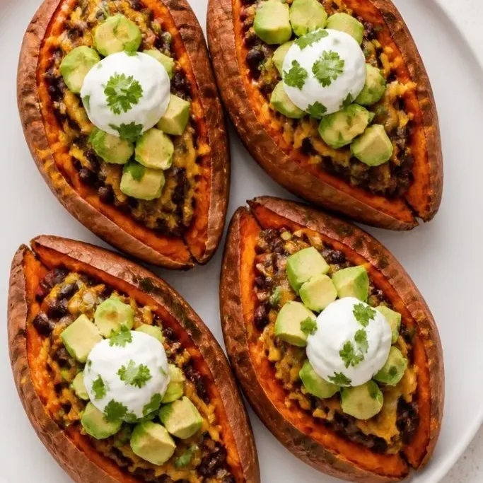 loaded sweet potatoes