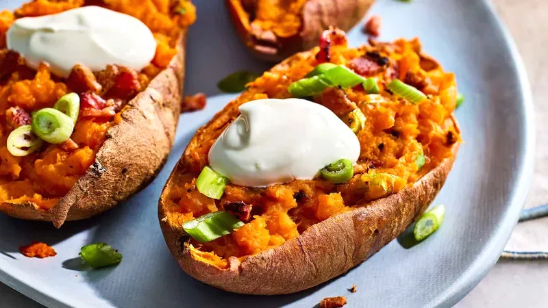 Loaded Sweet Potatoes Food photo of Loaded Sweet Potatoes