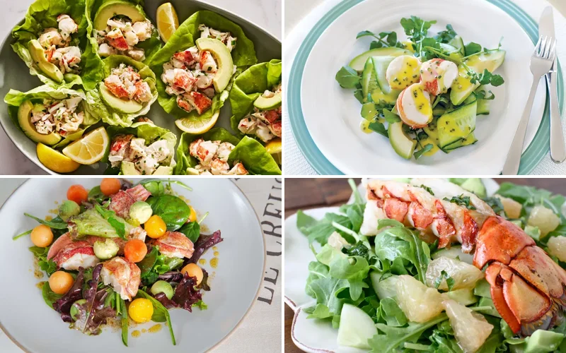 lobster-salad-recipes collage