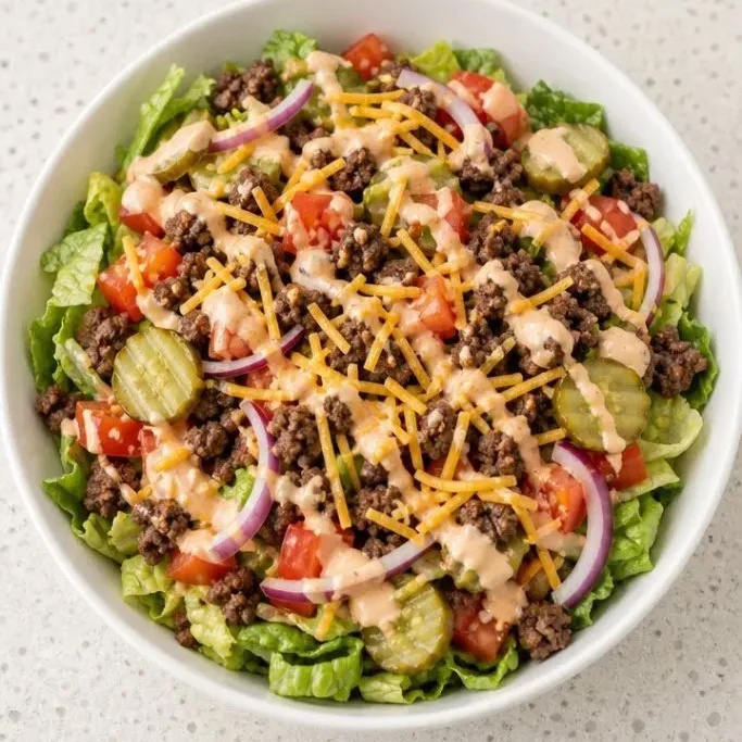 Low Calorie Burger Bowl
