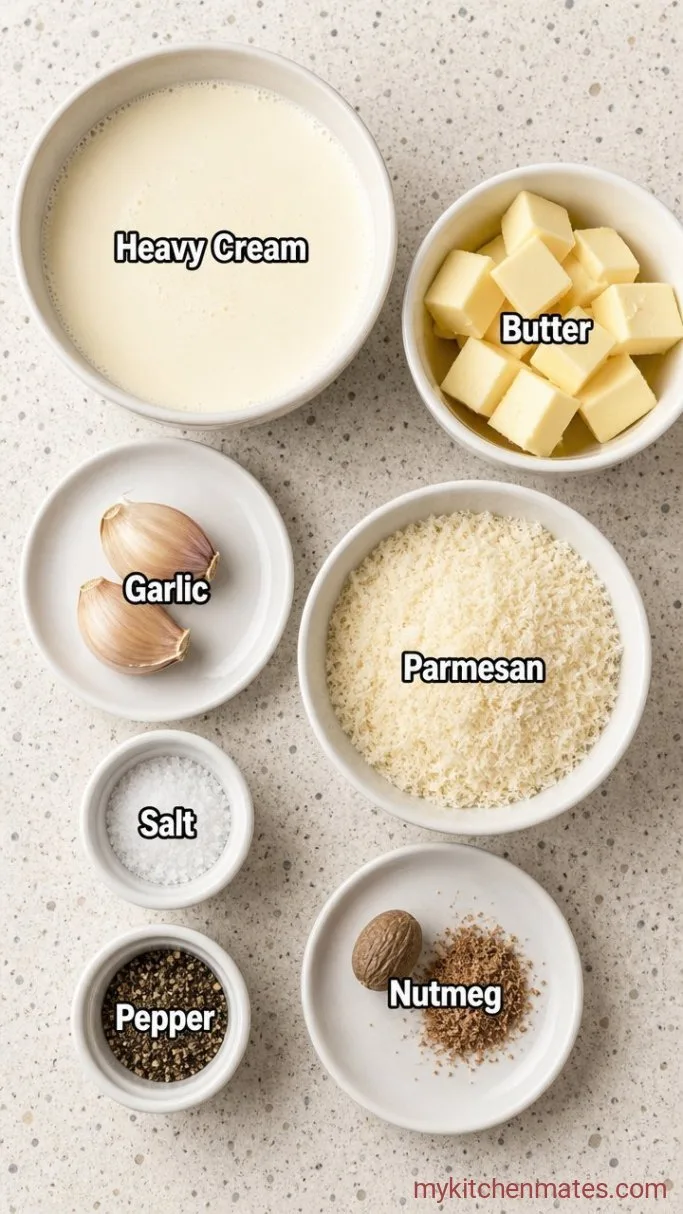 Quick Low Carb Alfredo Sauce (Just 4 Ingredients) Ingredients