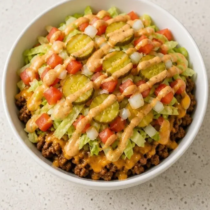 Low Carb Cheeseburger Bowl