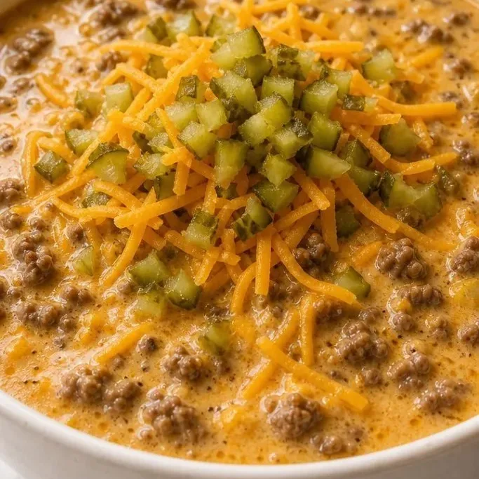 Low Carb Cheeseburger Soup
