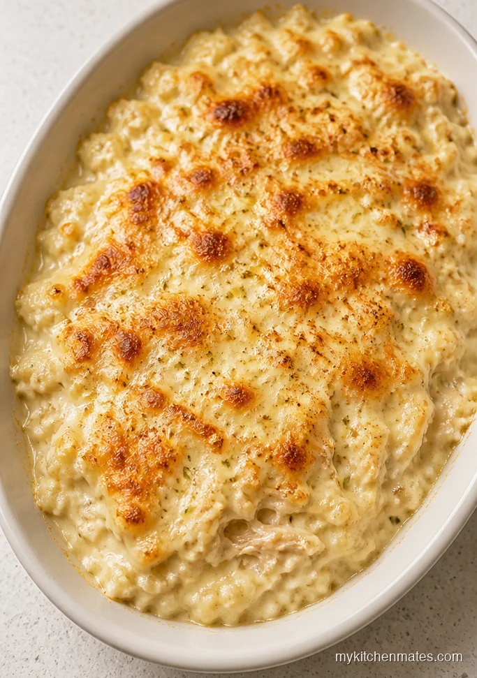 Low Carb Chicken Alfredo Casserole