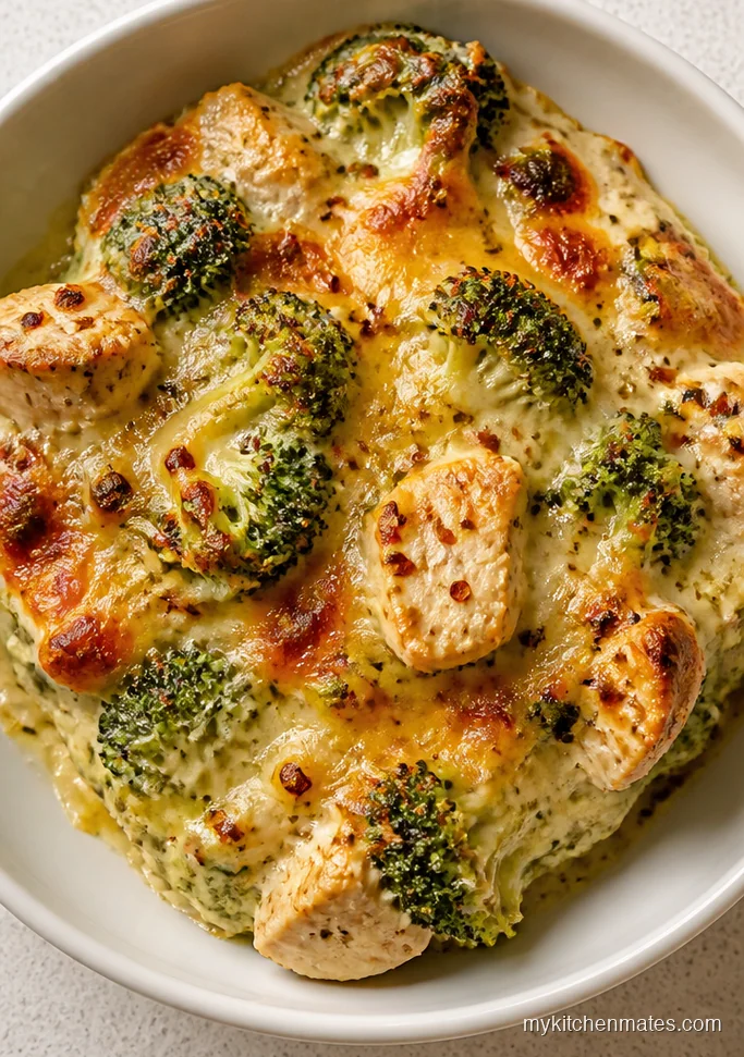 Low Carb Chicken Broccoli Alfredo Casserole