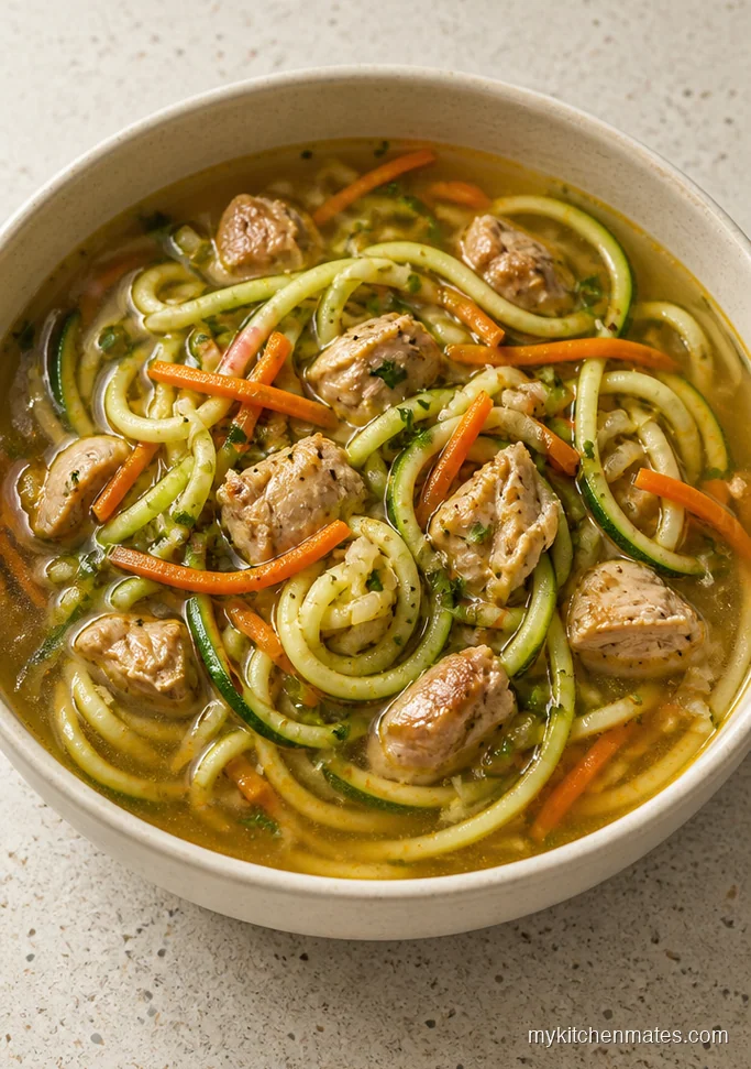 Low Carb Chicken Thigh Zoodle Soup