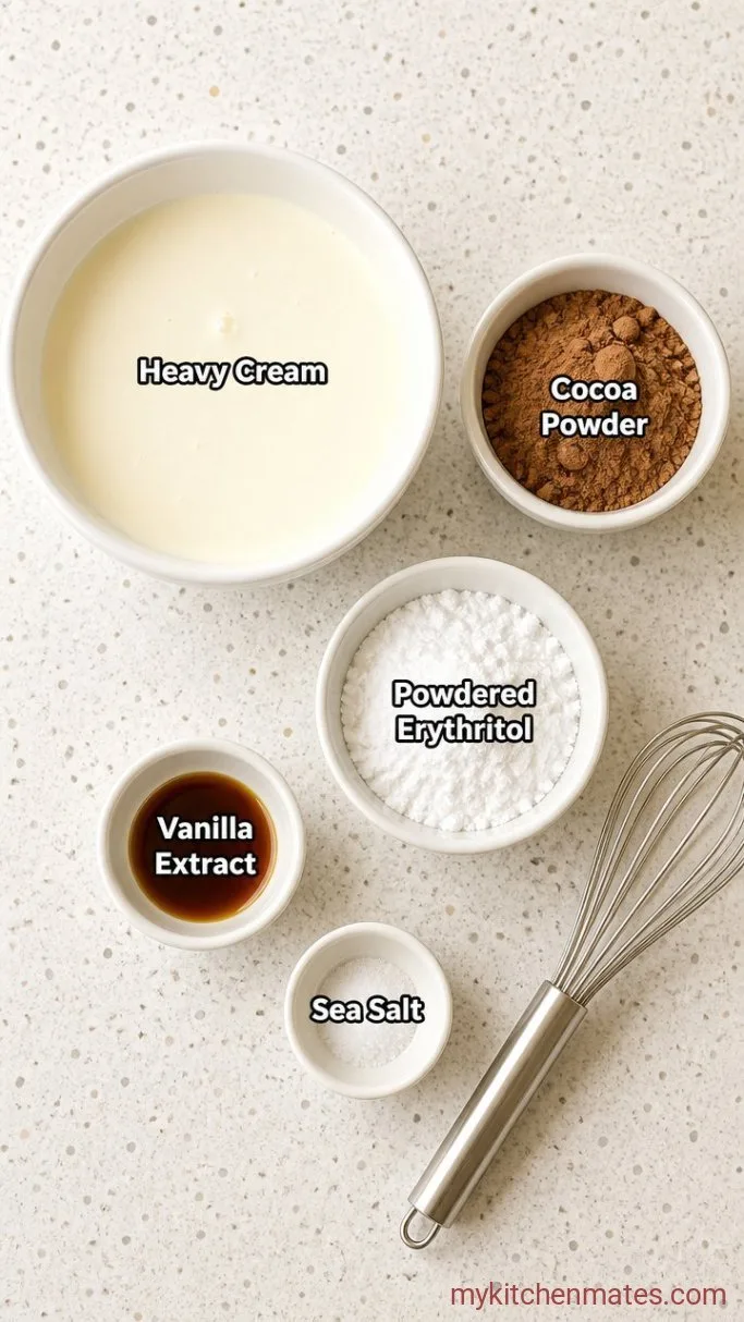4-Ingredient Low Carb Chocolate Mousse Ingredients