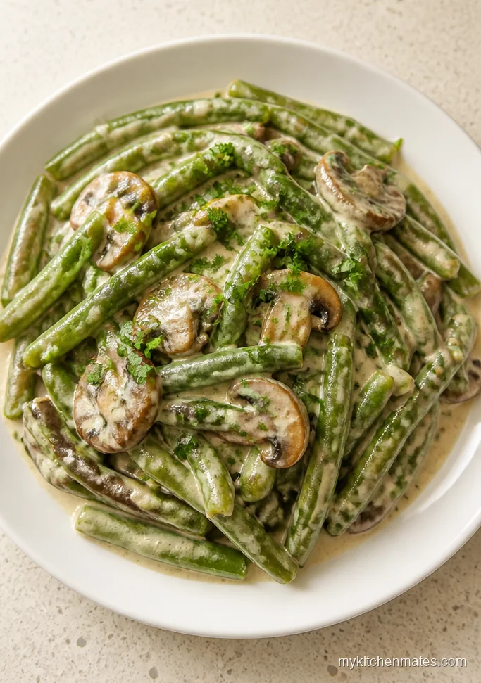 Low Carb Creamy Mushroom Green Beans