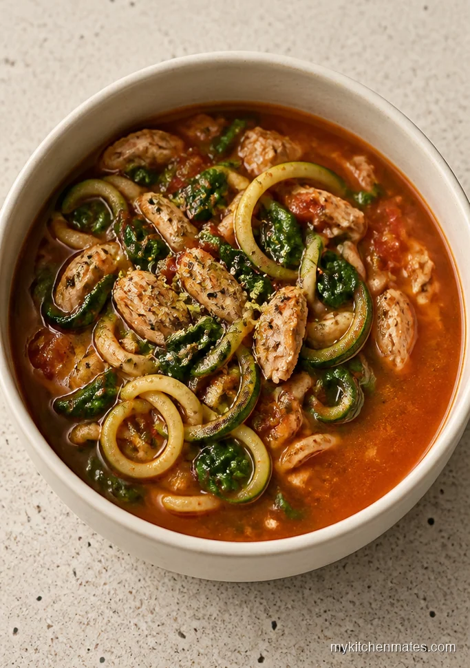 Low Carb Italian Chicken Zoodle Soup