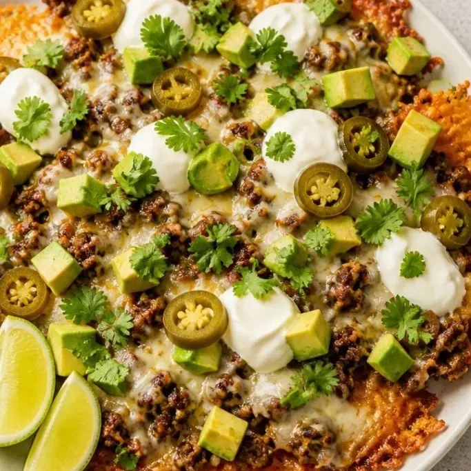 Low Carb Nachos with Crunchy Cheese Chips Low Carb Nachos