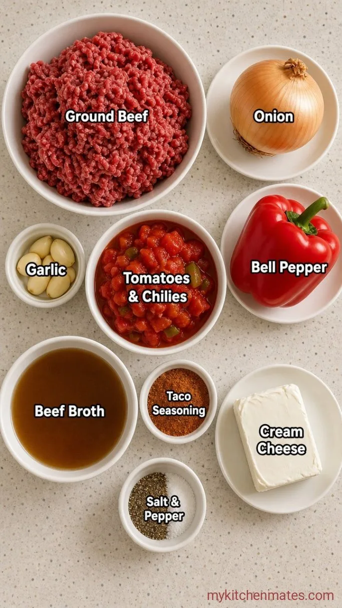 Hearty 30-Minute Low Carb Taco Soup Ingredients