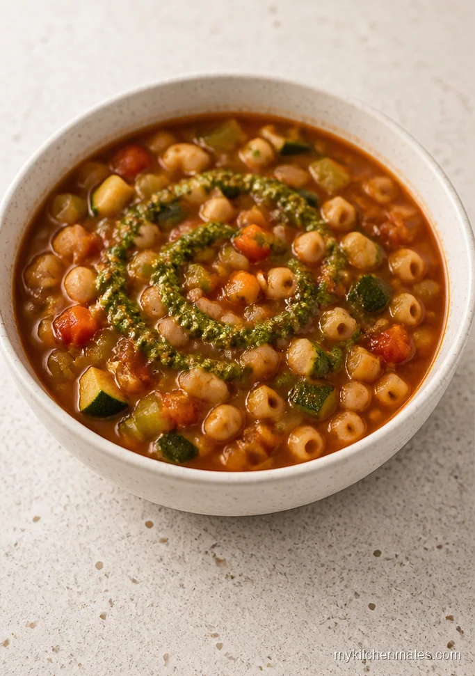 Low Sodium Minestrone With Pesto