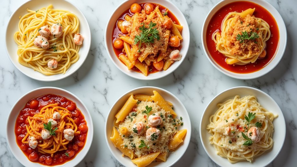 luxurious restaurant quality crab pasta