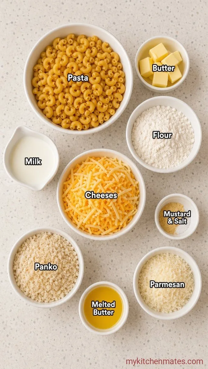 Crispy-Topped Mac and Cheese Casserole Ingredients