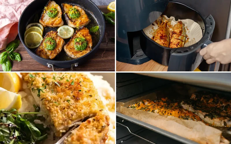 mahi-mahi-air-fryer-recipes collage