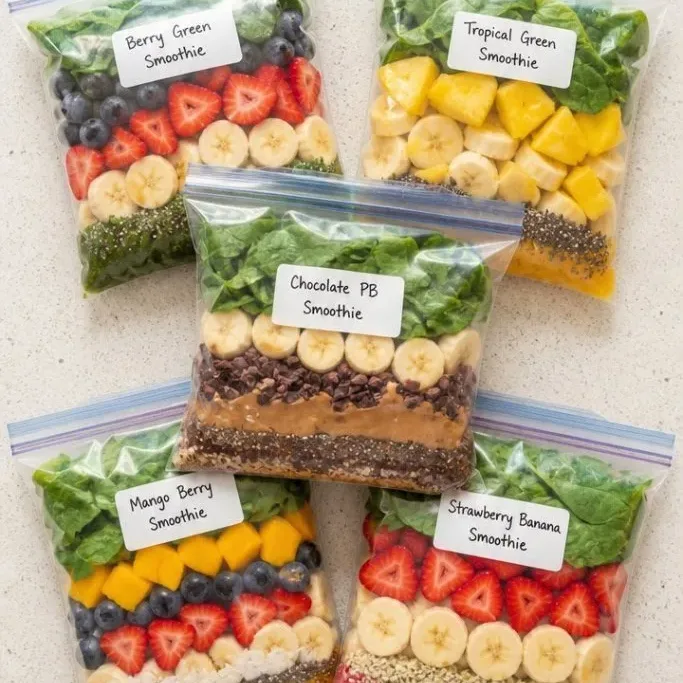 Make Ahead Smoothie Packs for Busy Mornings Make Ahead Smoothie Packs