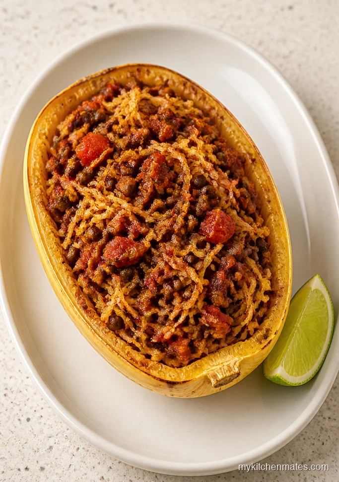 Make Ahead Taco Spaghetti Squash Boats