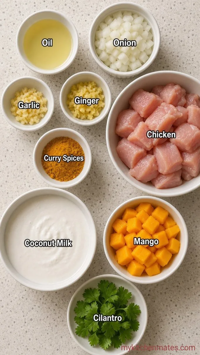 30-Minute Mango Chicken Curry Ingredients