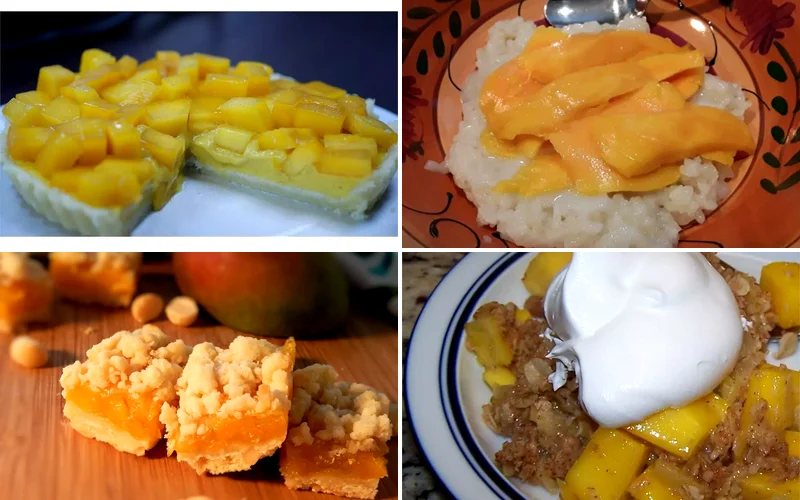 18 Tropical Mango Treats for Sweet Summer Dessert Lovers mango dessert recipes featured