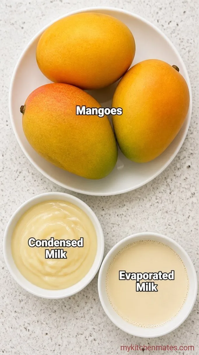 3-Ingredient Creamy Mango Ice Candy Ingredients